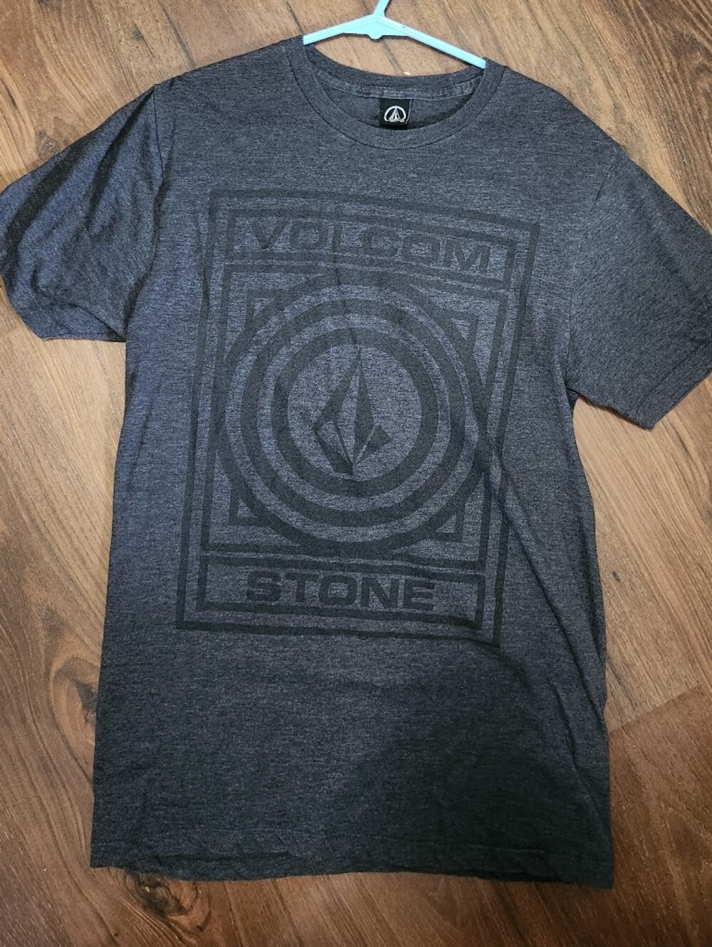 Volcom Stone Dark Gray Graphic Logo Tee
